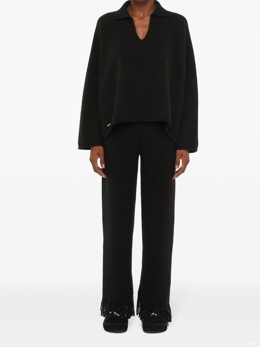 Affordable polo cashmere-blend knitted Women Alanui shirt 0521